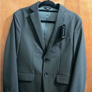 Haggar Slim Fit Stretch Joe III Blazer Charcoal SZ 40 Short